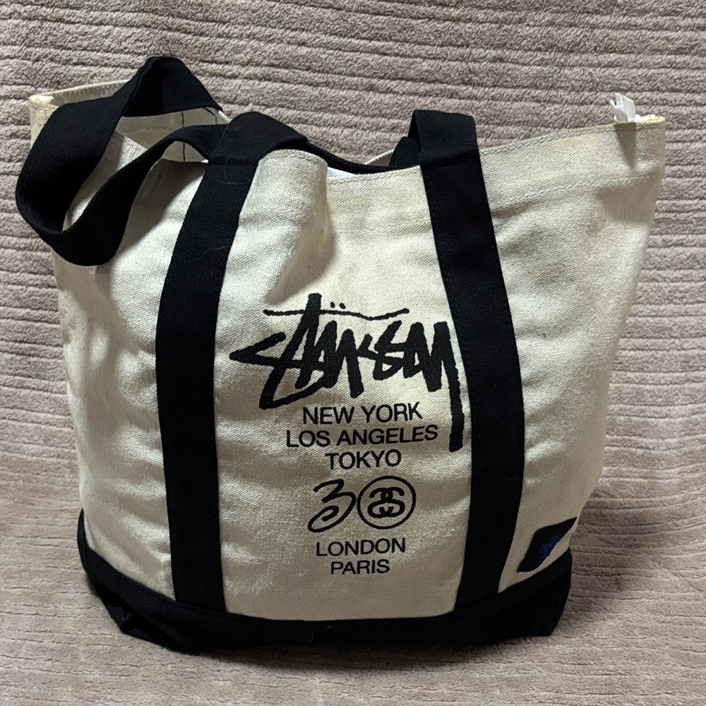 Stussy 30th anniversary Canvas Tote